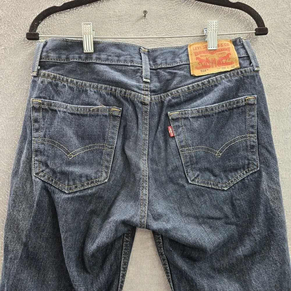 Levi's 514 Men Jeans 29X32 Blue Denim‎ Straight Fit 29